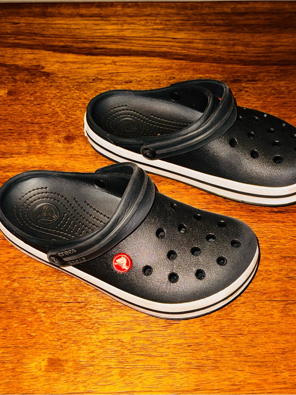 Crocs Crocband Clogs Black White M5 W7